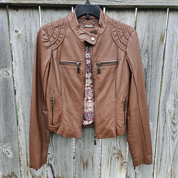 Jou Jou Moto Faux Leather Jacket - Picture 4 of 7